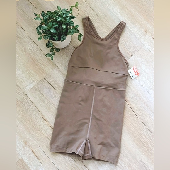 NWT Free People FP Movement Every Single Time Runsie Moonrock - Picture 4 of 10